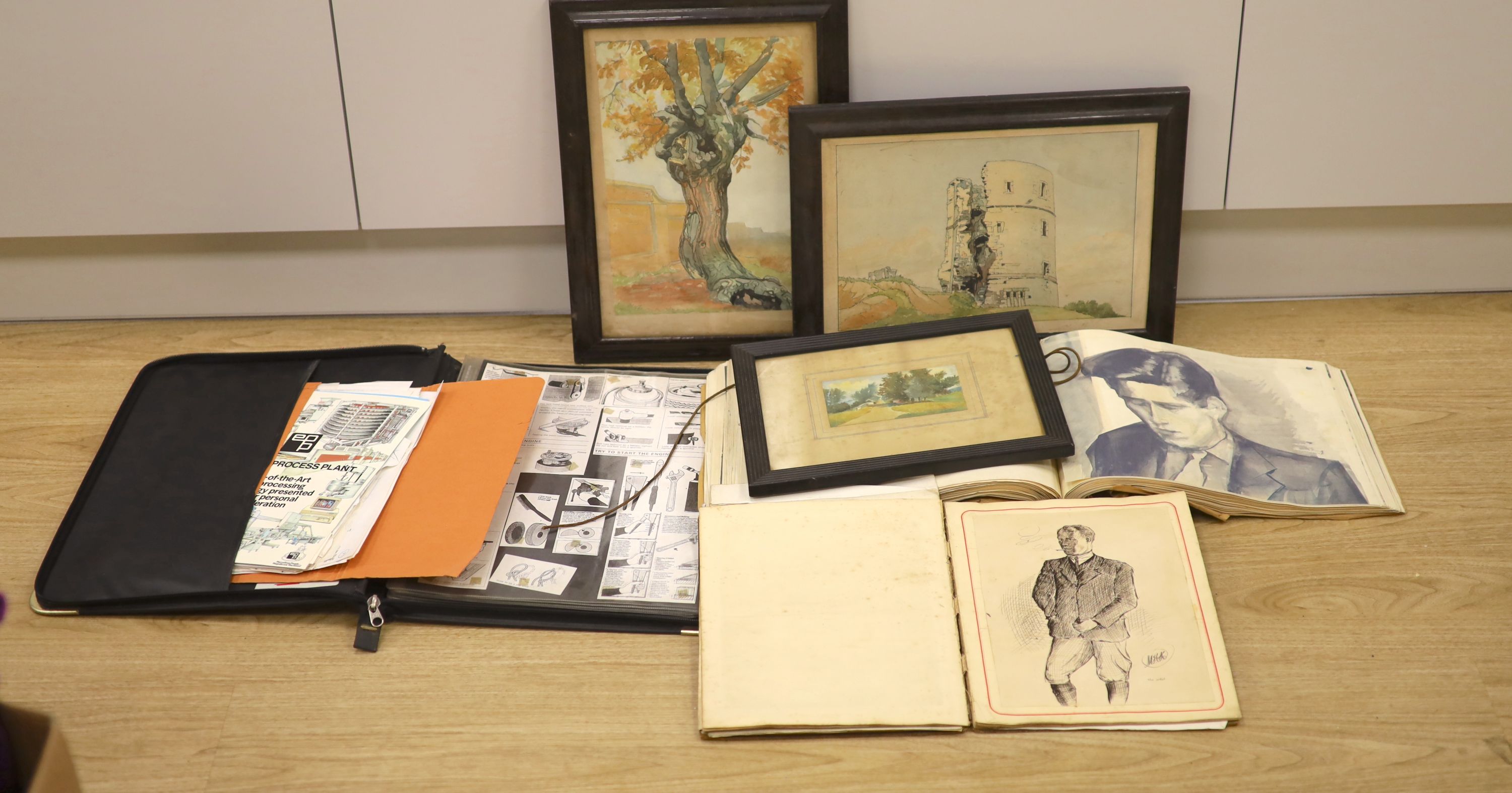 M.H. Hoad, artist sketch book mainly with caricatures together with a group of other assorted artwork